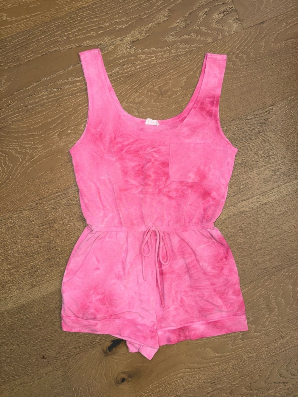 Le Lis Hot Pink‎ Tie-Dye Tank Romper